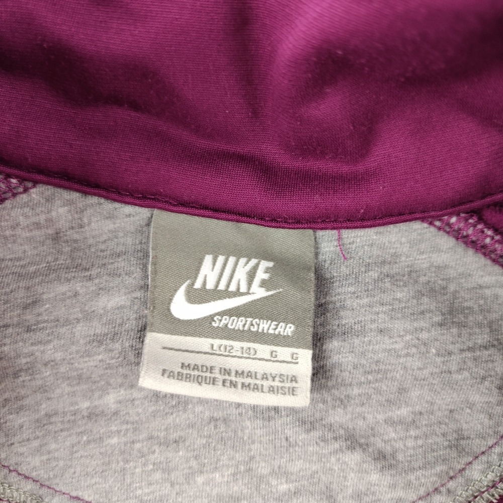 NTG Nike Track Jacket Purple Magenta Womens Sz Large 12-14 Y2K - Picture 5 of 6